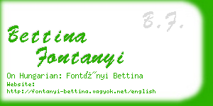 bettina fontanyi business card